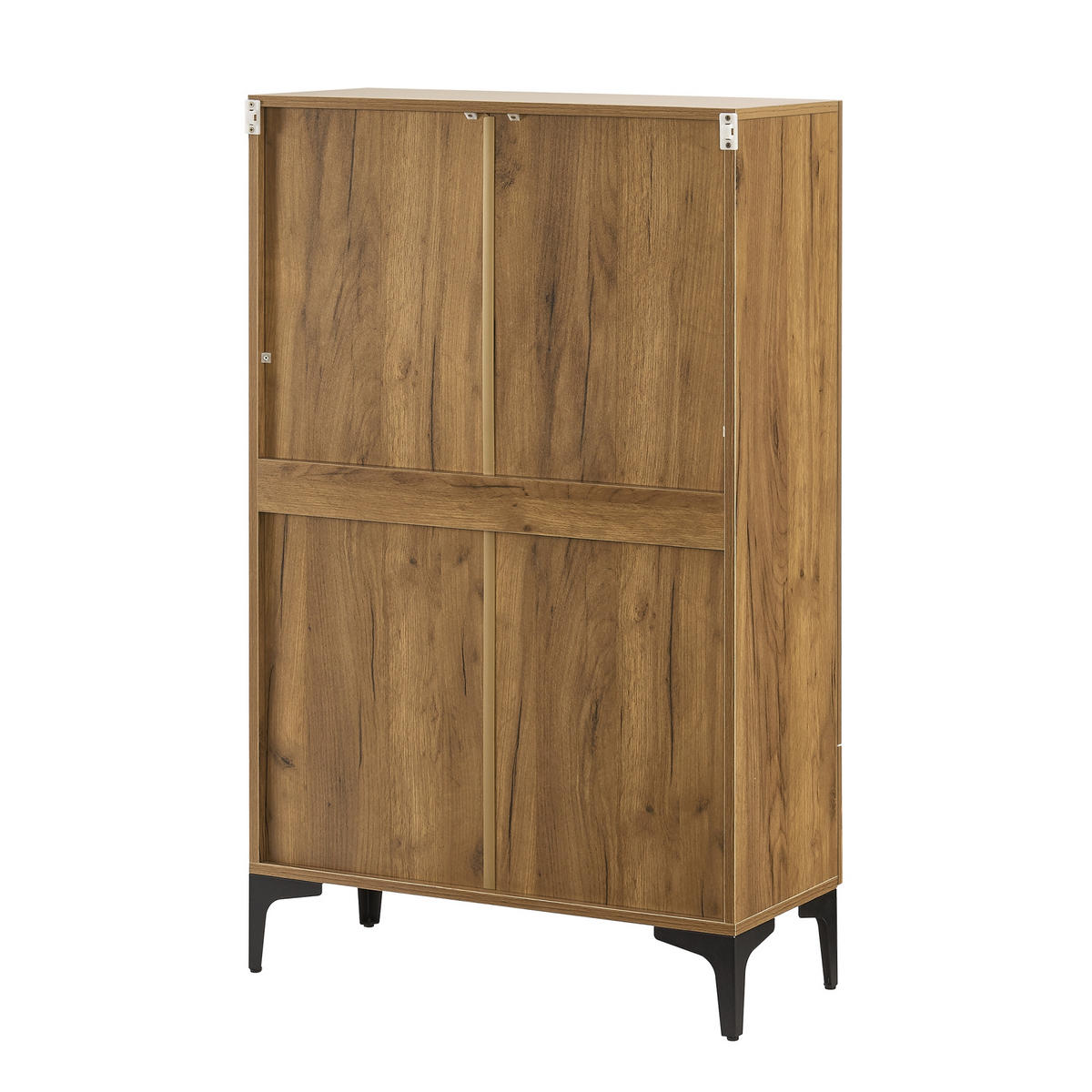VITRINE Søndersø - Eichefarben, Glas/Holzwerkstoff (70/115/31cm) - [en.casa]