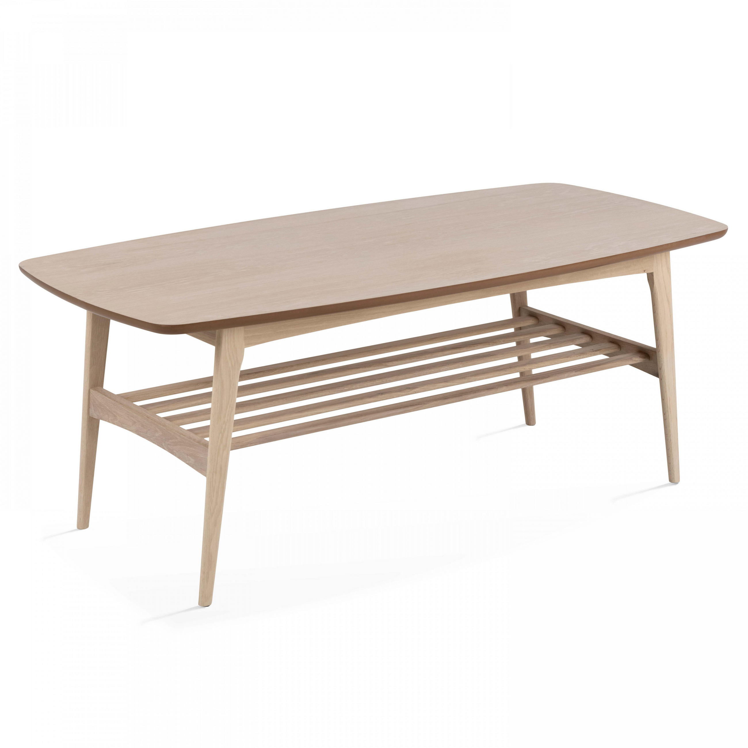 COUCHTISCH rechteckig, Beige - Beige, Holz (120/60/47cm) - Oviala