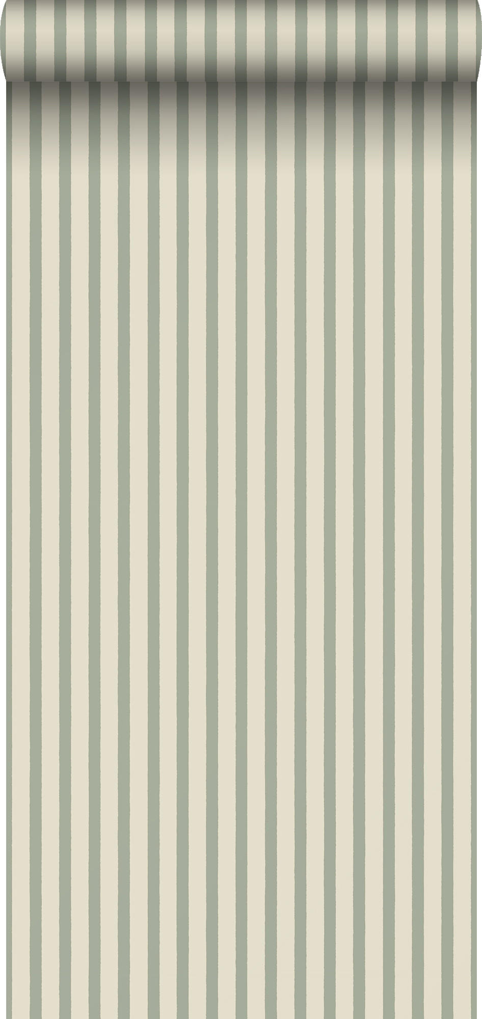 TAPETE horizontal gemalte Streifen 50 x 900 cm - Grün, Papier (50/0.1cm) - Sanders & Sanders