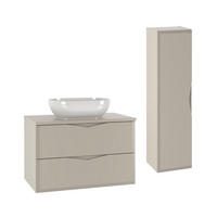 BADMÖBEL 80.6cm Ellie 2er-Set Kaschmir - Beige, Holzwerkstoff (80.6/52.2/46.5cm) - Petits-meubles