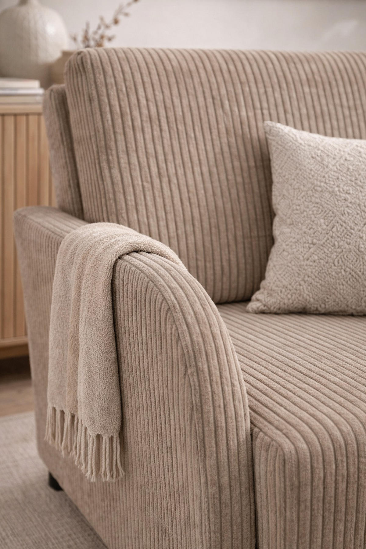 BETTSOFA TIGO Braun Velours-Stoff mit Schlaffunktion - Braun, Textil (105/88/90cm) - MASSENO