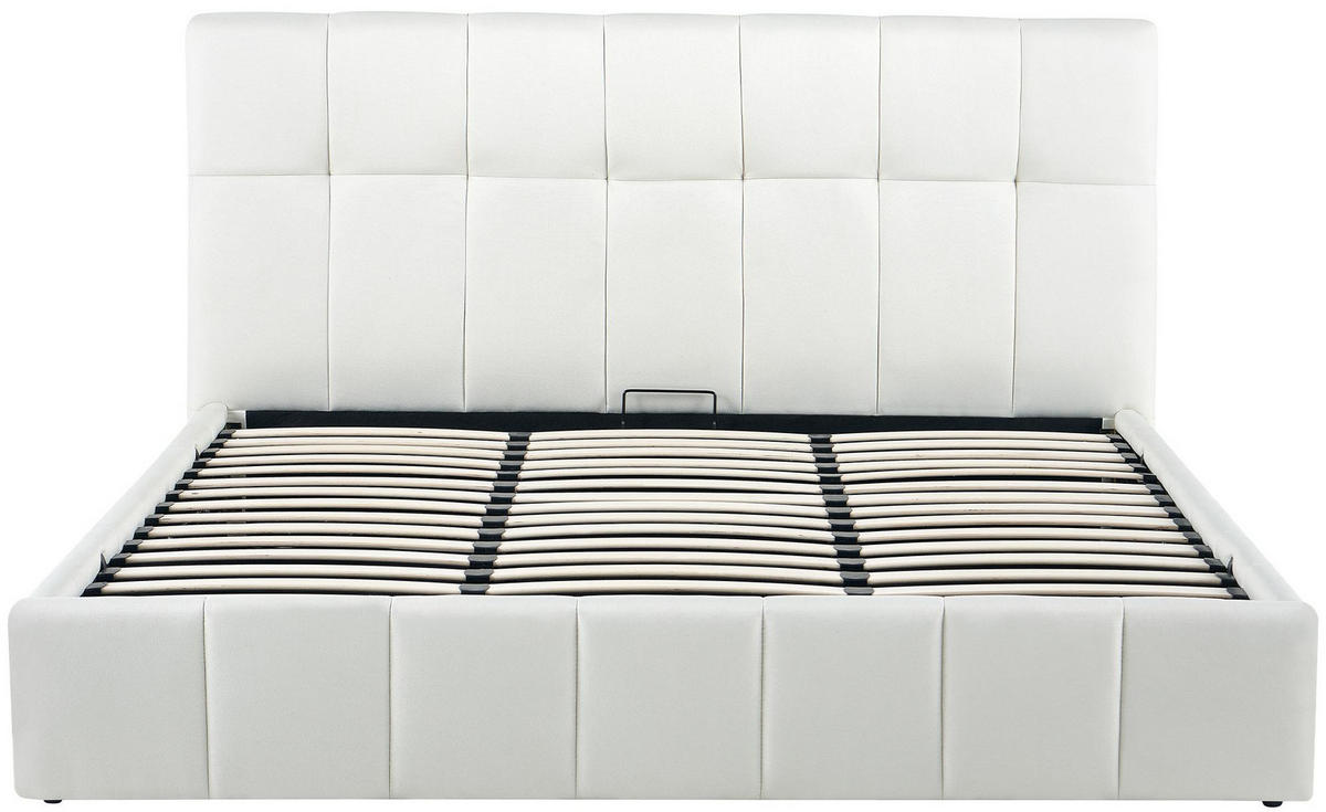 POLSTERBETT Negad Stoff Creme Bett 180x200 - Creme, Textil (180/200cm) - DELUKE