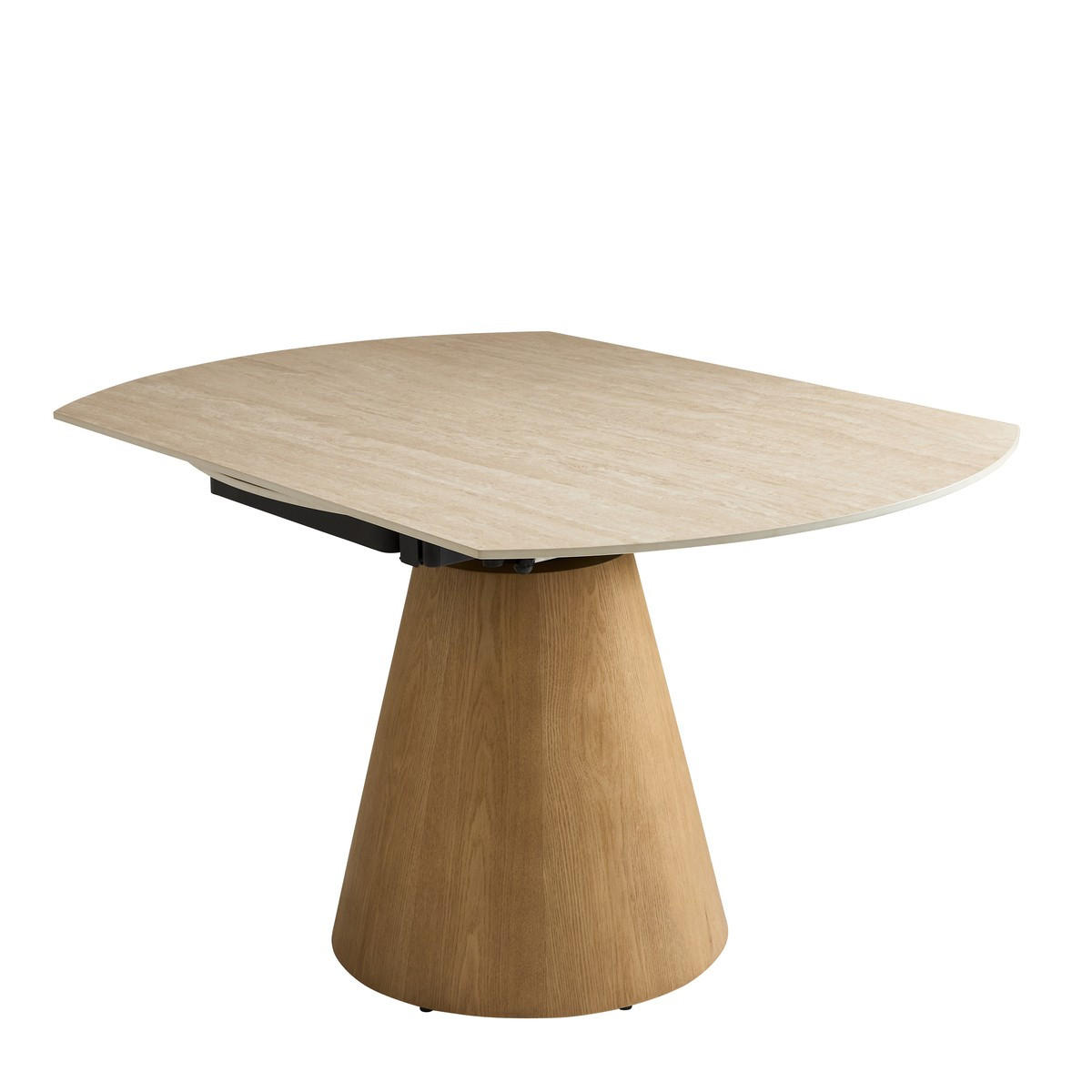 KERAMIKTISCH mit Erweiterungen Rund 135/180/90 cm - Beige, Keramik (98/180/90cm) - Signature