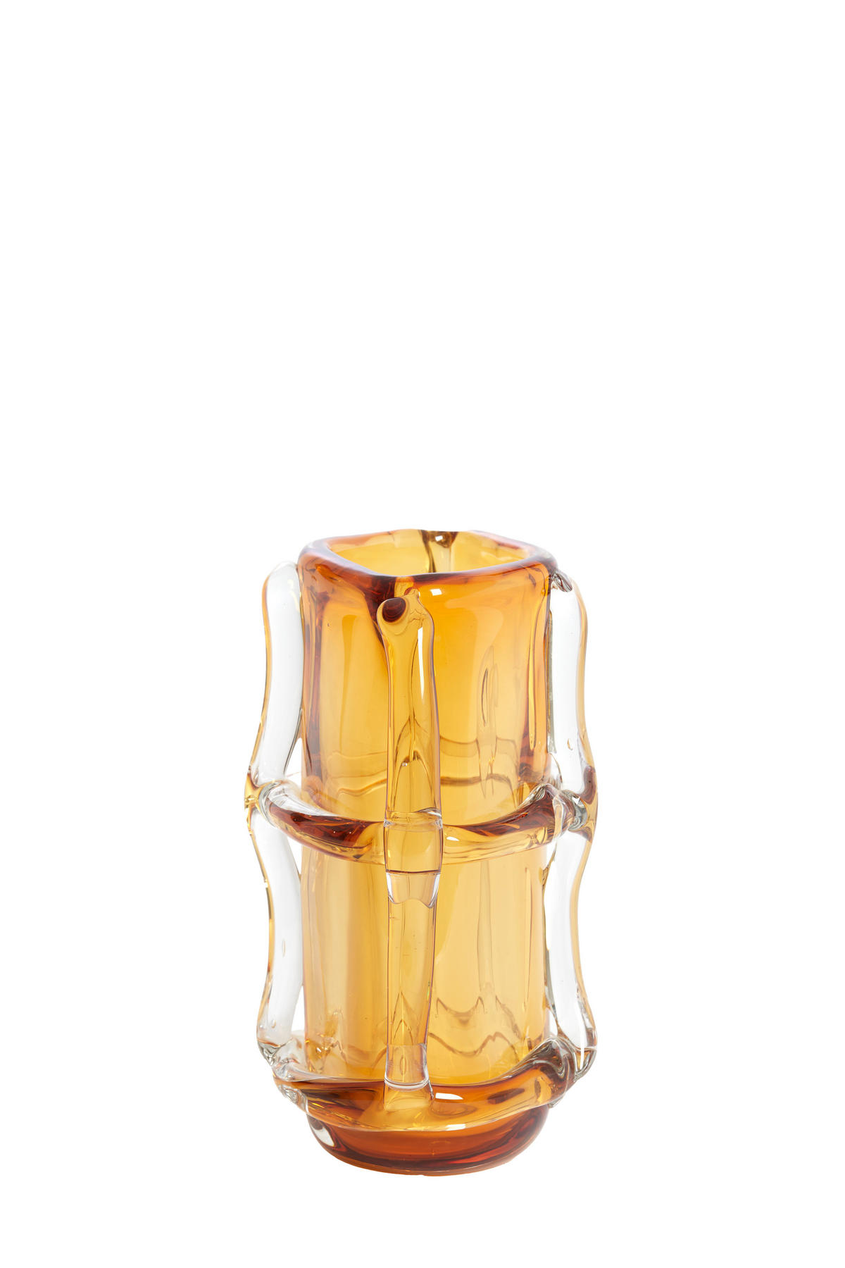 VAZE Ashoro Orange 19/14/22 cm - Orange, Glas (22cm) - Light & Living