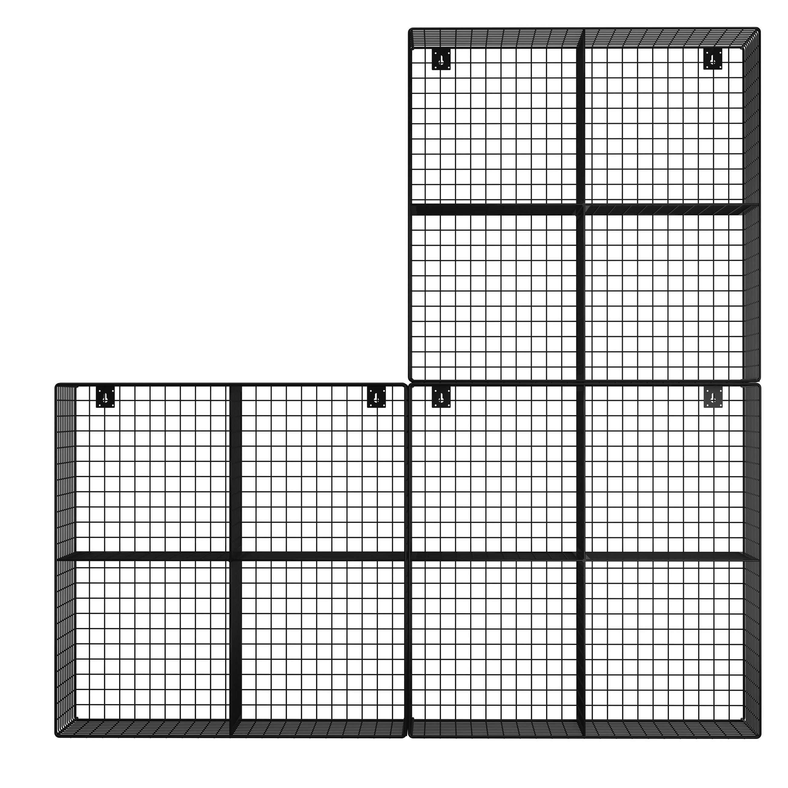 Tikamoon Kinder-Regal Schwarz 65x192x33 cm