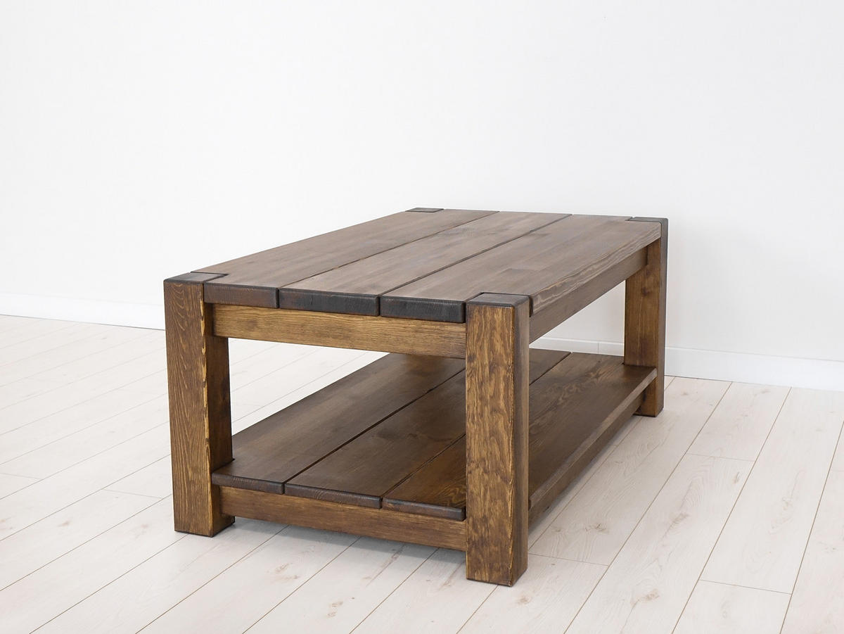 COUCHTISCH aus Massivholz Rustyk 1 - Dunkelbraun, Holz (70/120/50cm) - Seart