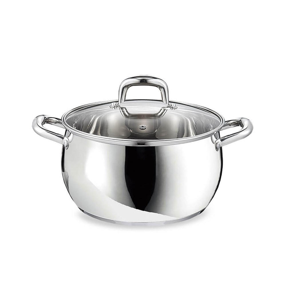 TOPF Silber 34/24/14.5 cm MR351524 - Silberfarben, Metall (24cm) - Maestro 