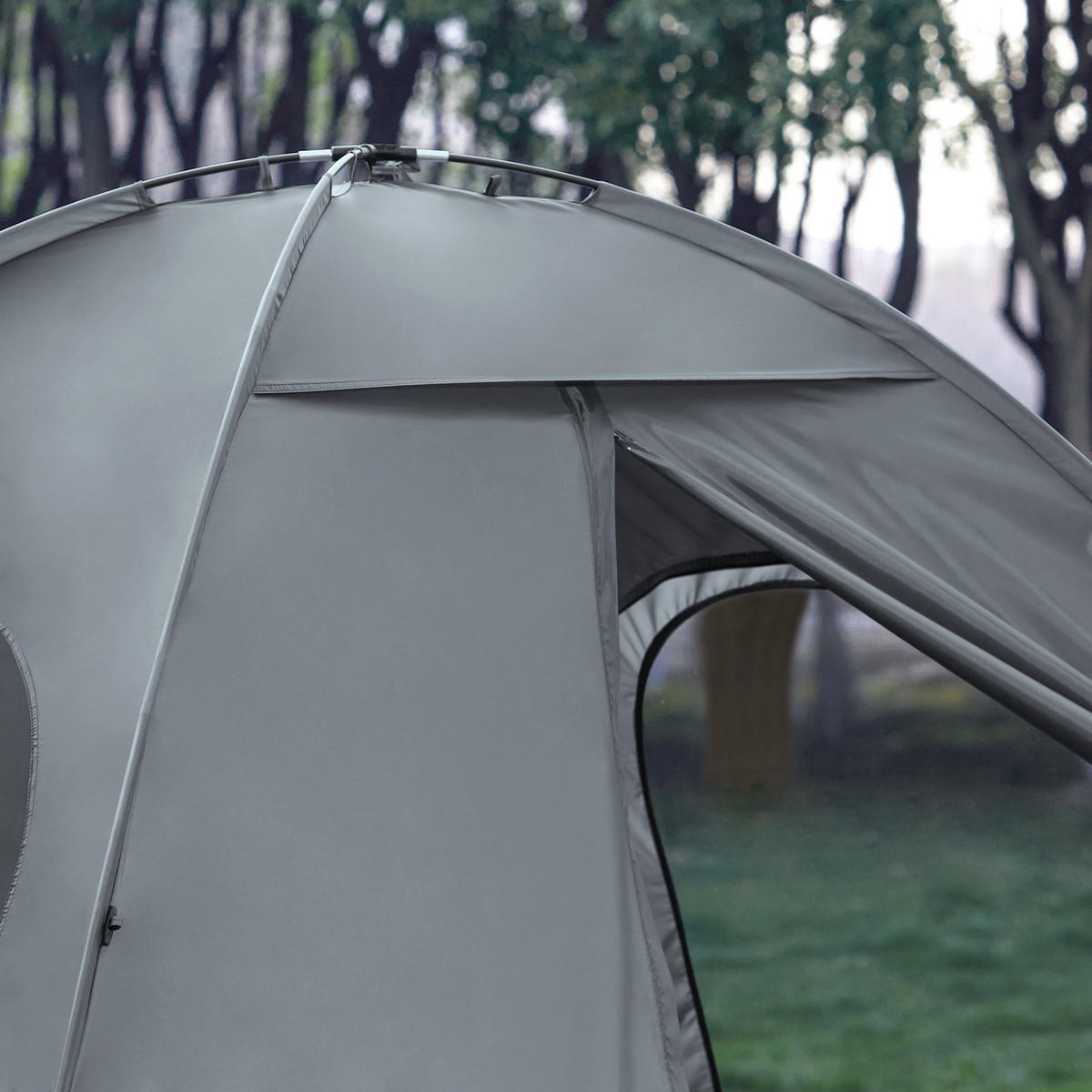 FELDBETT 1 Person - Hellgrau, Textil/Metall (193/160/86cm) - SoBuy