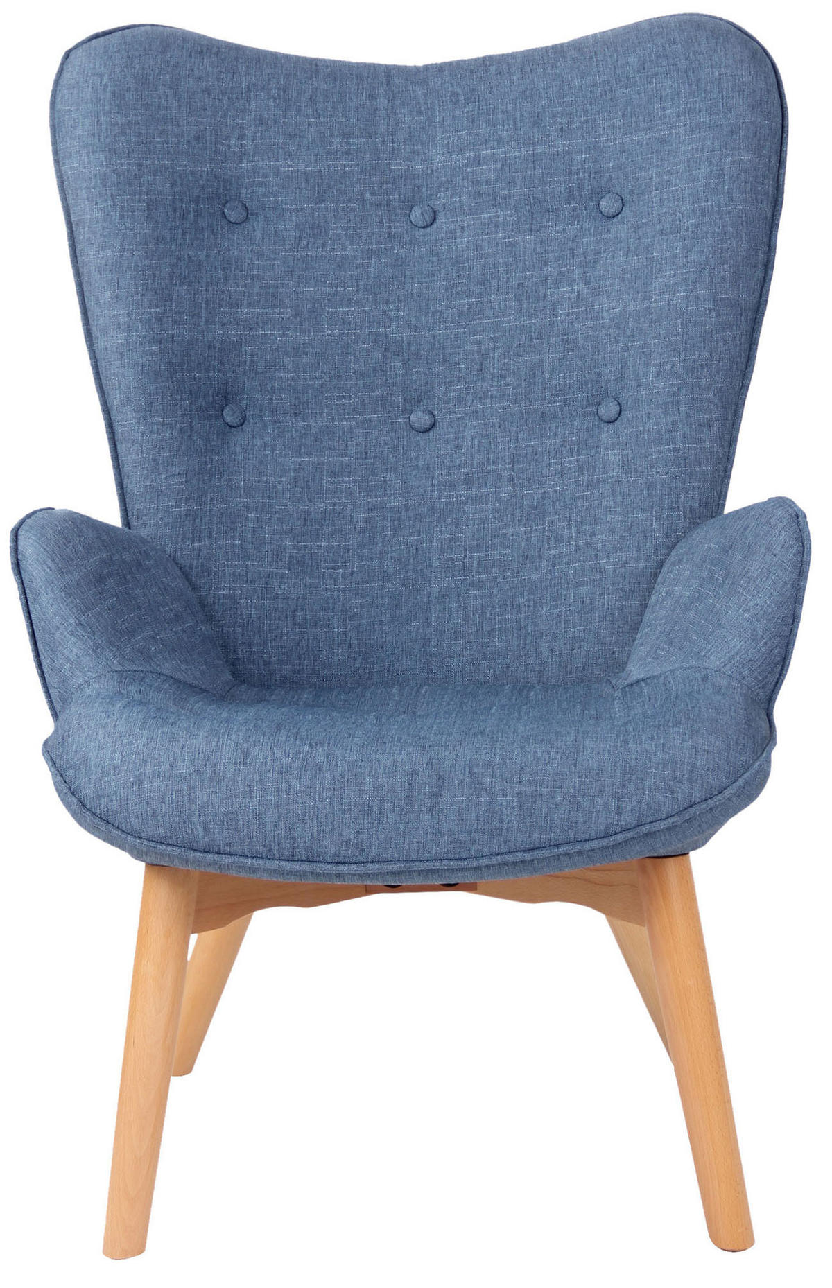 SESSEL Stoff blau - Blau, Holz/Textil (71/100/77cm) - CLP