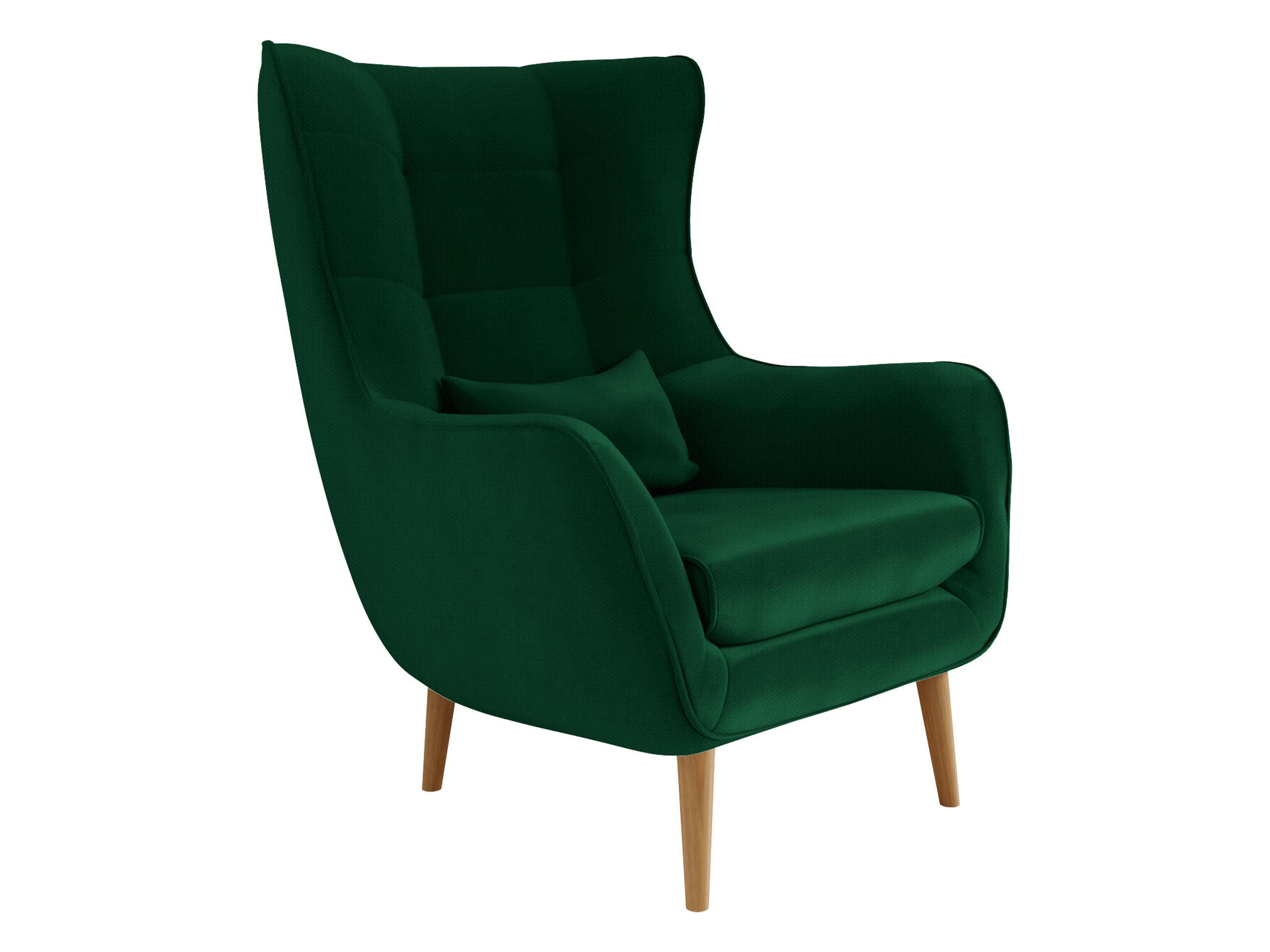 SESSEL Estjano - Dunkelgrün/Beige, Holz (80/106/95cm) - MIRJAN24