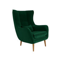 SESSEL Estjano - Dunkelgrün/Beige, Holz (80/106/95cm) - MIRJAN24