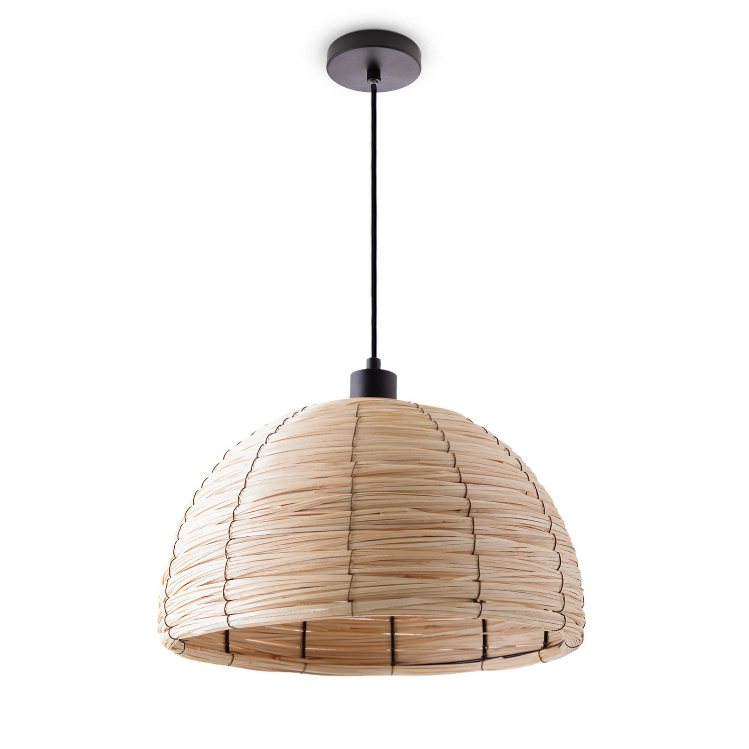 PENDELLEUCHTE Hugo Pd1 Gogo - Beige/Schwarz, Metall (36/36/25.9cm) - Paco Home