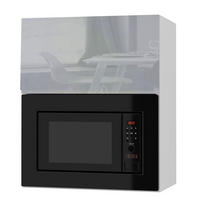 MIKROWELLENUMBAUSCHRANK Avellino W2MK/60 grau Acryl Hochglanz / Weiß 60 / 32,5 / 72cm - Weiß/Grau, Holz/Holzwerkstoff (60/72/32.5cm) - Feldmann-Wohnen