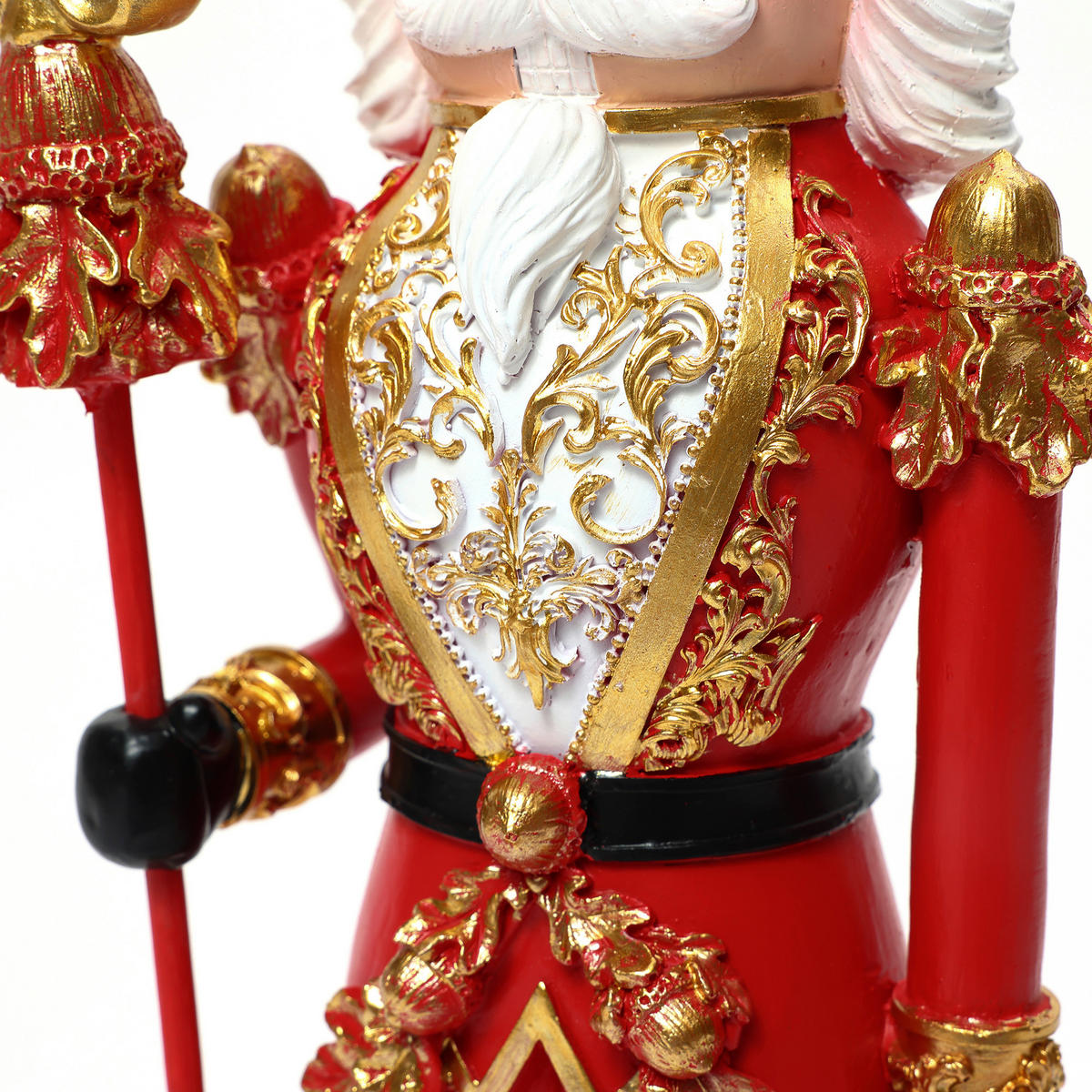 NUSSKNACKER Figur B13 x T12 x H51.5 cm - Rot, Naturmaterialien (12/51.5/13cm) - Hometopia