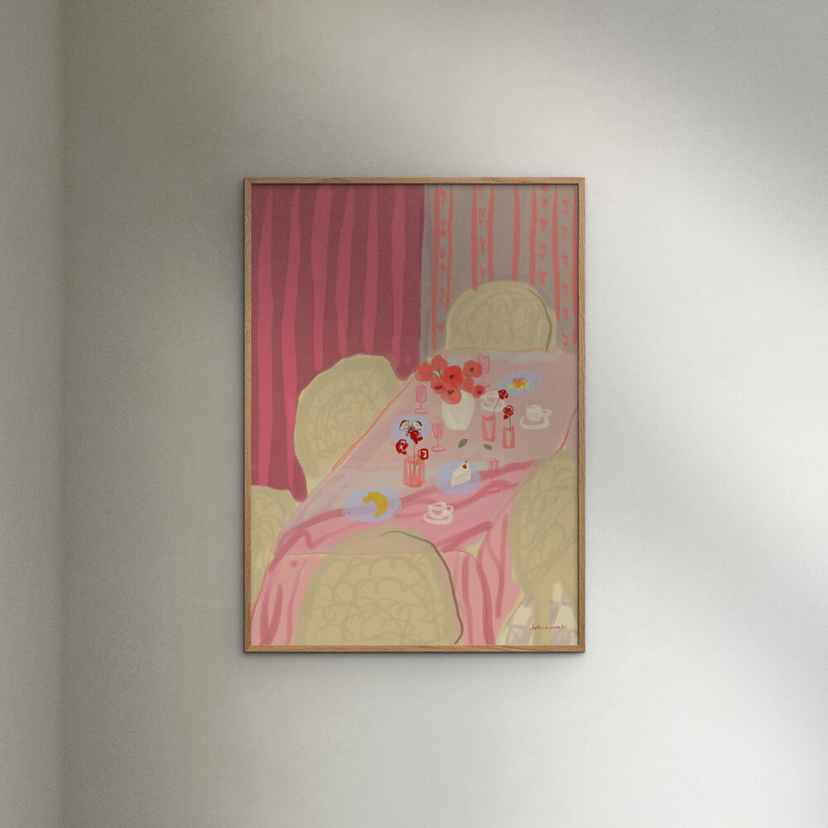 POSTER Katharina Puritscher - Rose Table - Pink, Papier (70/100/0.1cm) - Poster&Frame