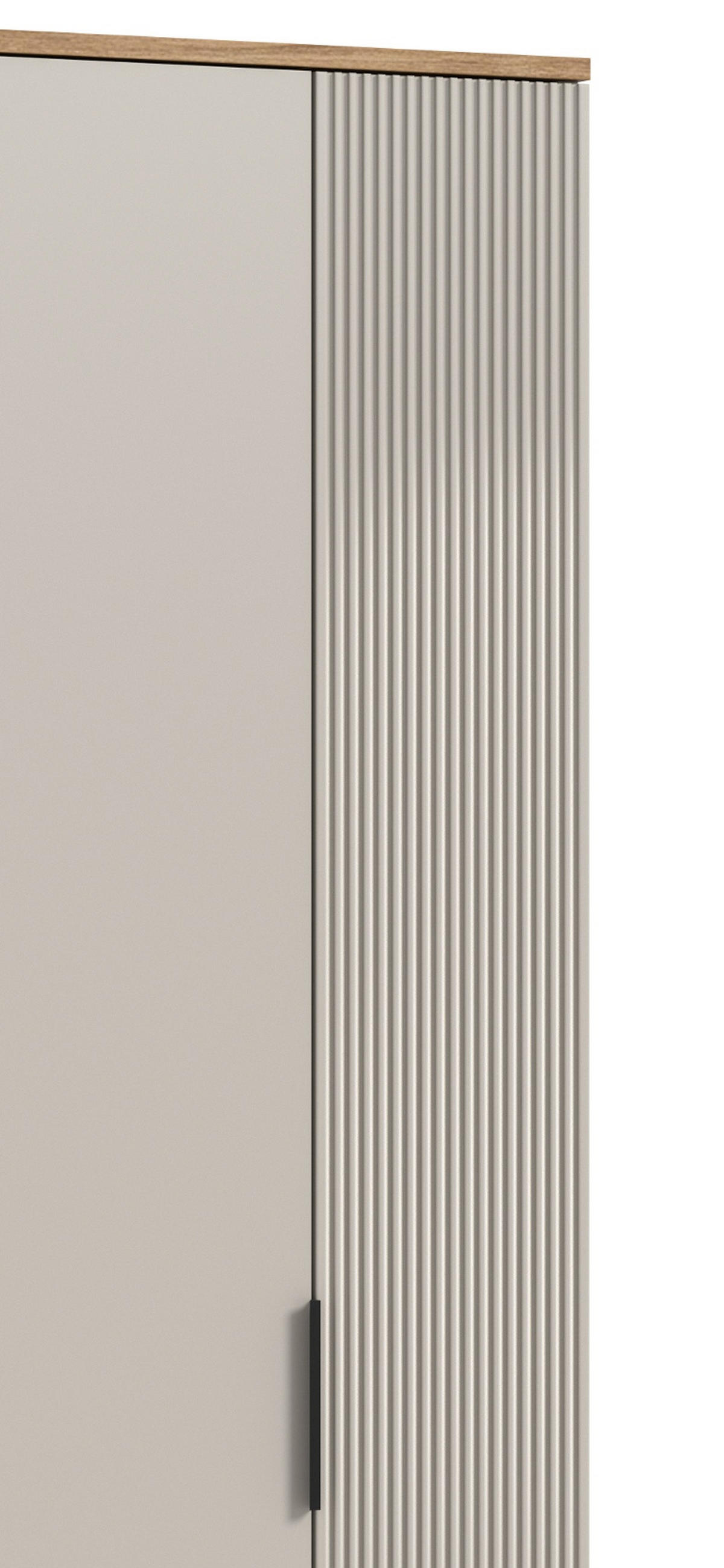 GARDEROBEN-SET 4-teilig Kaschmir Sand, Evoke Eiche, Flurmöbel 155 x 190 cm, Skid - Kaschmir/Eichefarben, Holzwerkstoff/Kunststoff (155/190/36cm) - Inn.Furn