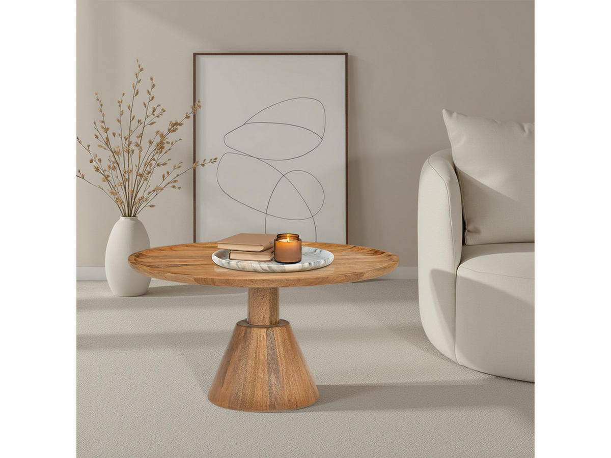 COUCHTISCH Jade Mangoholz Natur Natur - Naturfarben, Holz (75/75/40cm)