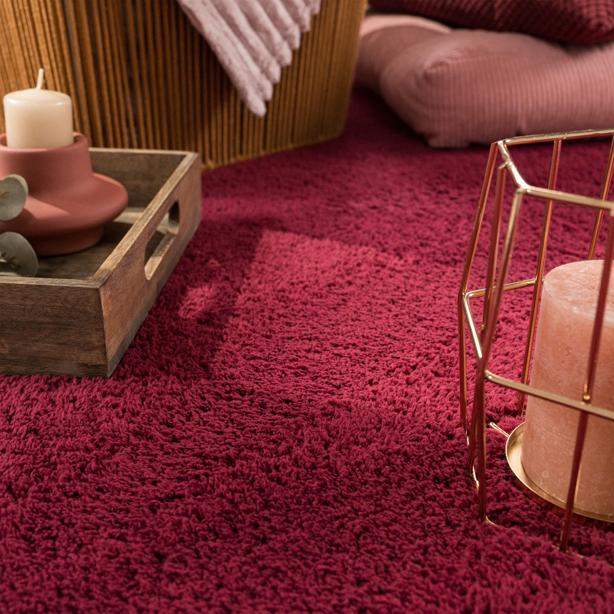 KURZFLORTEPPICH 100/200 cm Cadiz 630 - Rot, Textil (100/200cm) - Paco Home