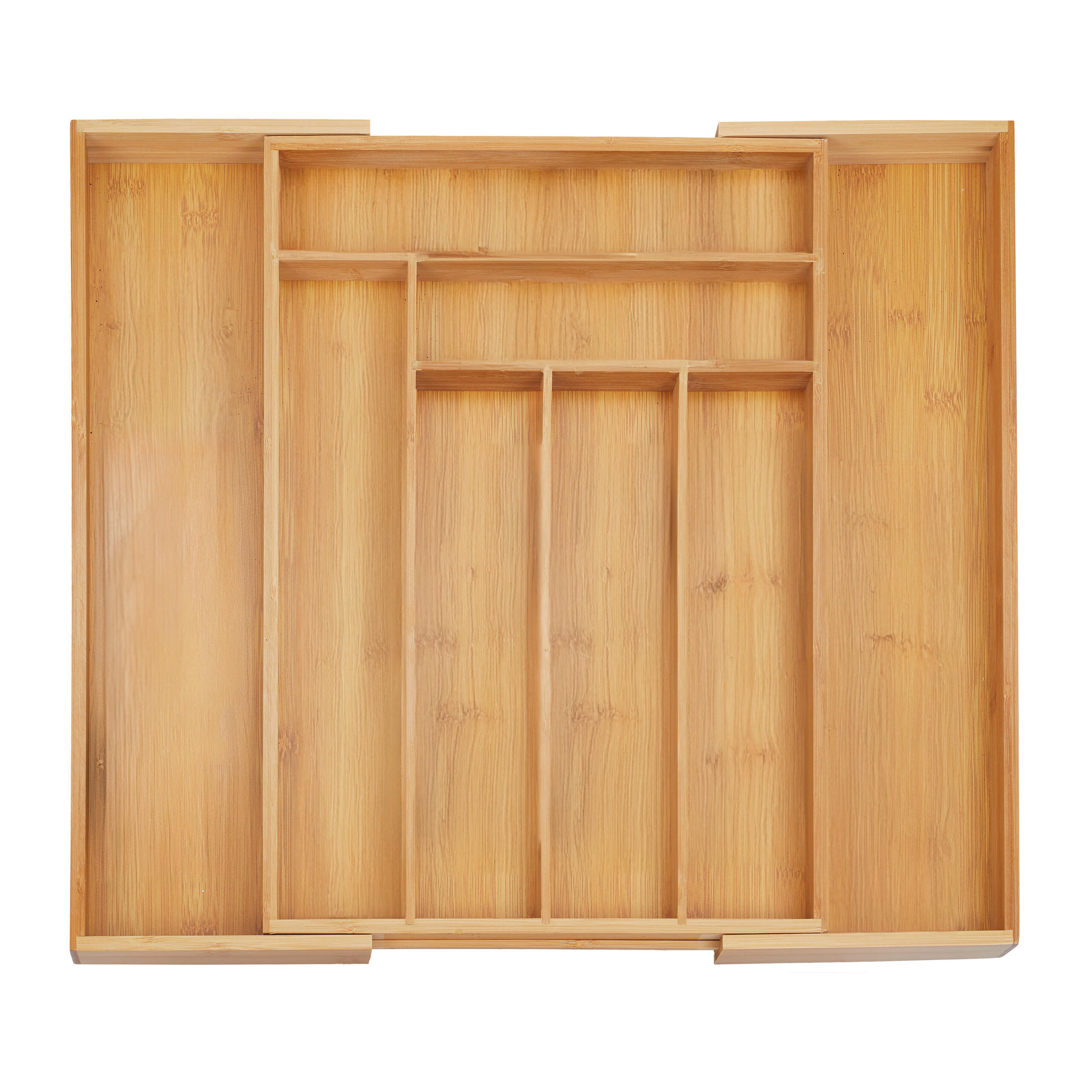 BESTECKKASTEN - Hellbraun, Holz/Holzwerkstoff (32.5/5/45.5cm) - Relaxdays