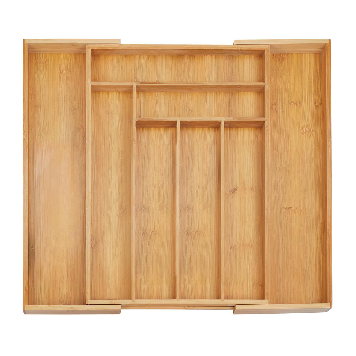 BESTECKKASTEN - Hellbraun, Holz/Holzwerkstoff (32.5/5/45.5cm) - Relaxdays