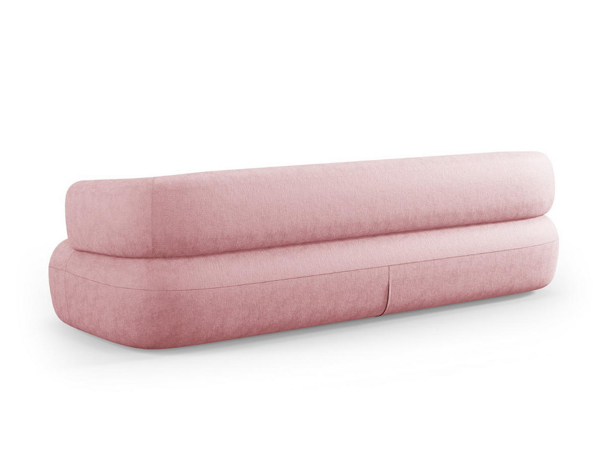 SOFA Jenny aus Chenille-Stoff rosa 4 Sitzplätze - Pink, Textil (226/73/90cm) - Micadoni