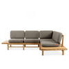 LOUNGESOFA ATREDA rechts - Grau, Holz/Textil (245/74/175cm) - KONSIMO®