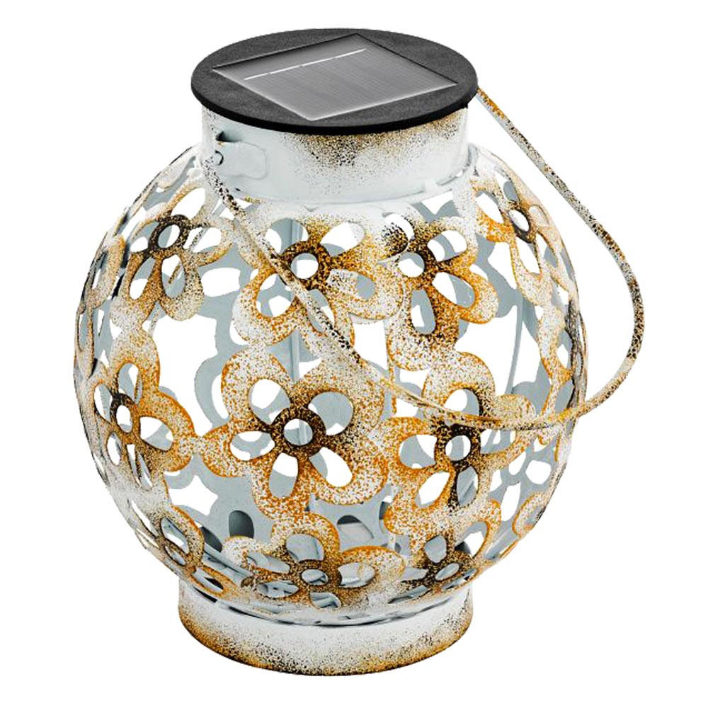 LED HÄNGELEUCHTE Solar Weiß Gelb - Weiß, Metall (15/15/14cm)