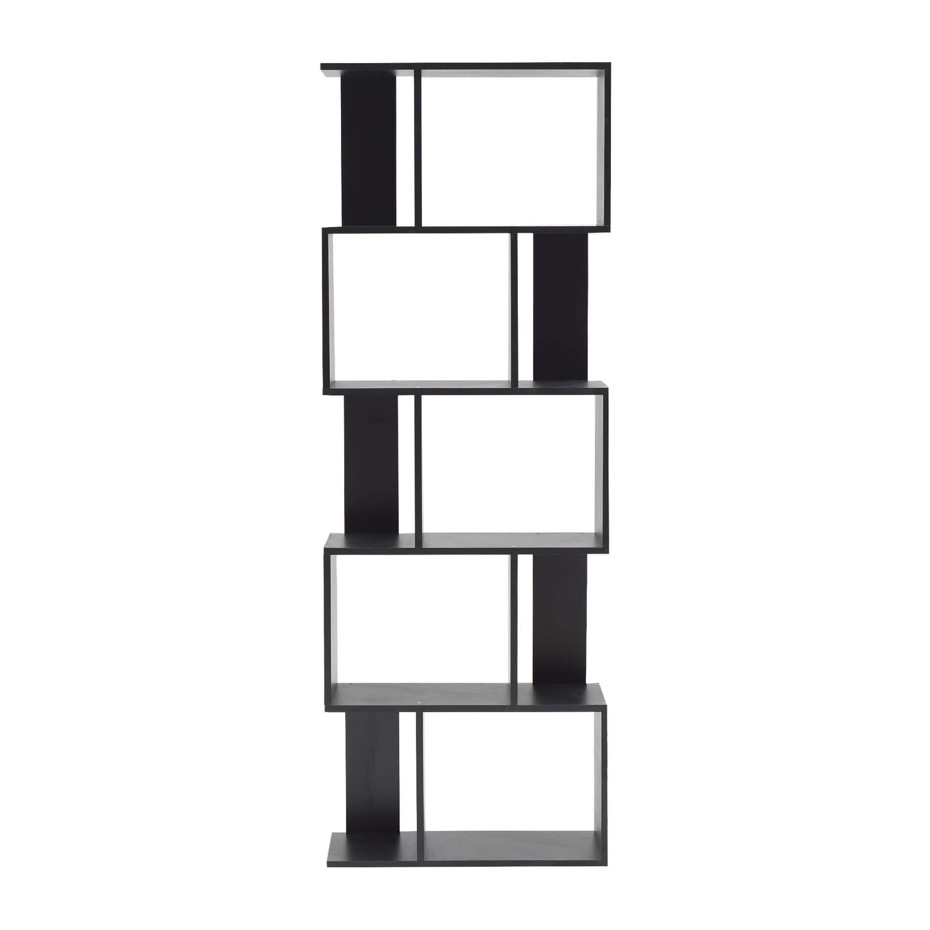 BÜCHERREGAL Schwarz 24/60/169 cm - Schwarz, Holzwerkstoff (24/169/60cm) - Mobili Rebecca