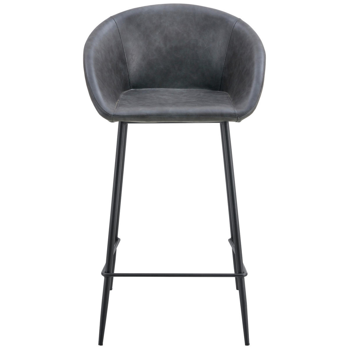 BARHOCKER Achille Dunkelgrau 2er-Set - Grau, Kunststoff (52/91/59cm) - Happy Garden