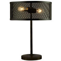 TISCHLEUCHTE Gitter Schwarz - Schwarz, Metall (35/35/50cm)