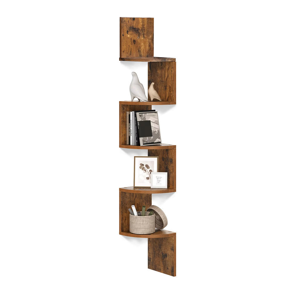 ECKREGAL 20x126x20 cm Wand Ecke Regal - Braun, Holz (20/127/20cm) - Kaket