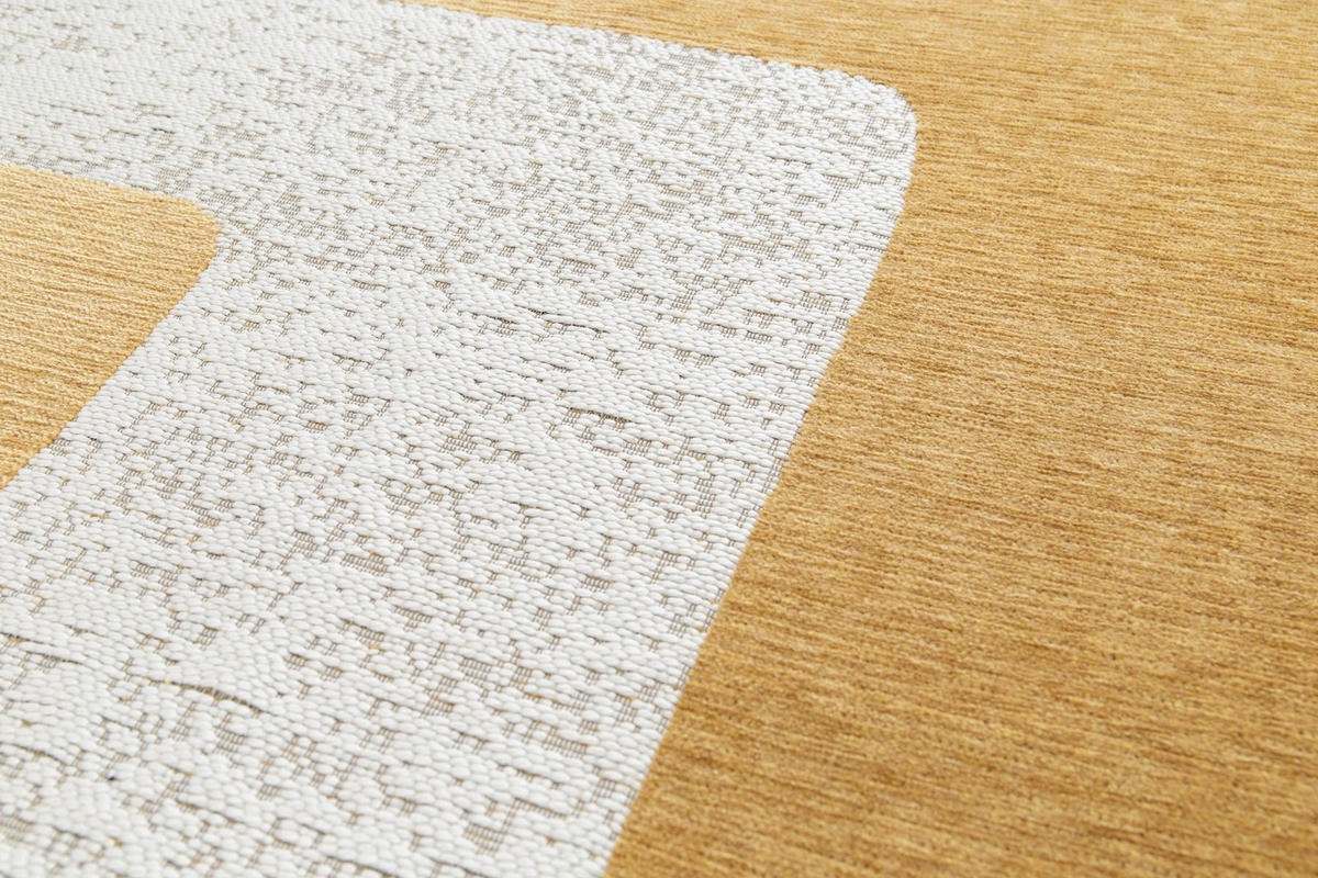ZEITGENÖSSISCHER Teppich 100% recycelt gelb - Gelb, Textil (120/170cm) - AFK Living
