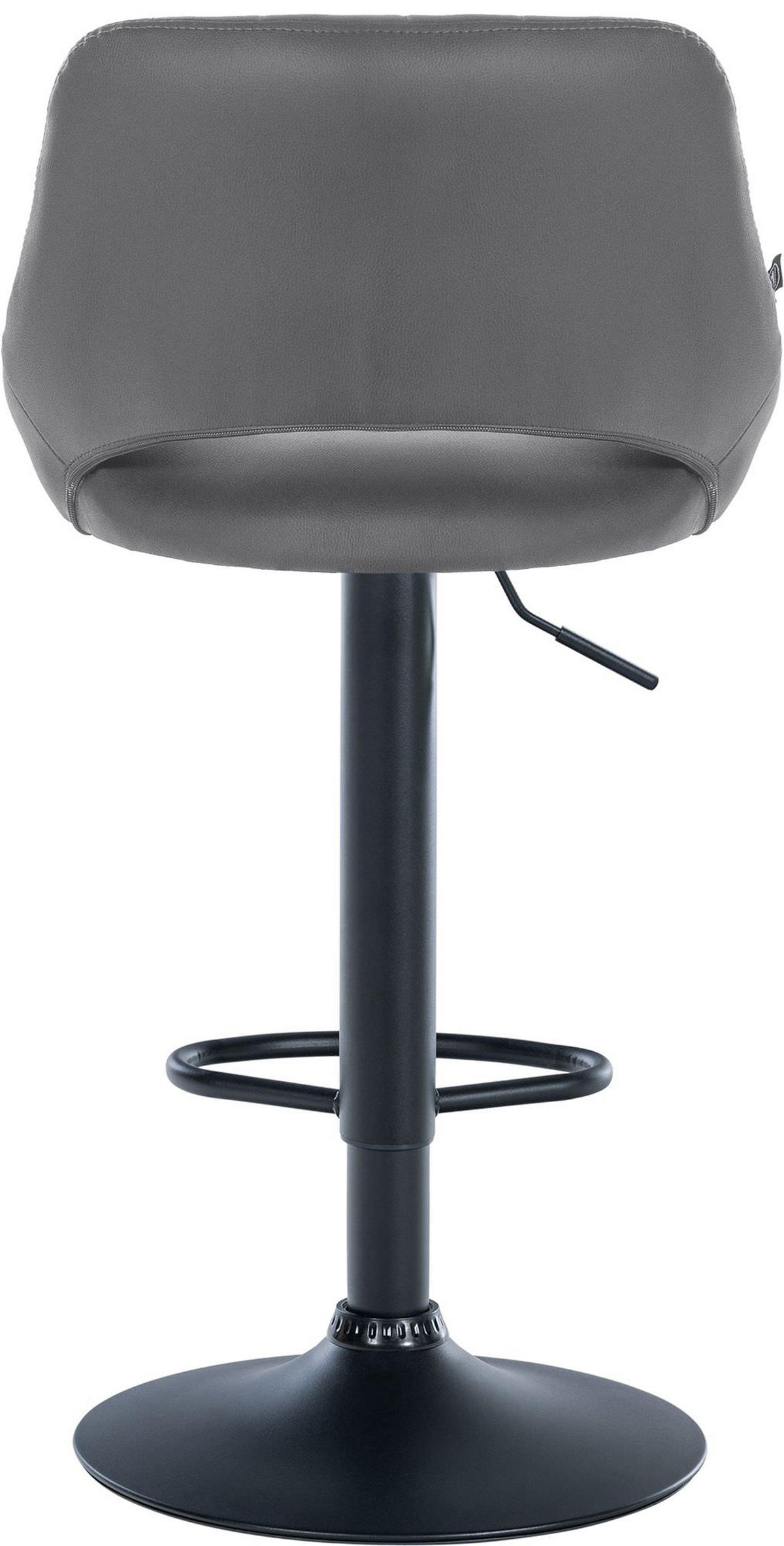 BARHOCKER 2er Set Milos Kunstleder B grau - Schwarz/Grau, Kunststoff/Metall (47/106/48cm) - TPFLiving