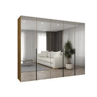 DREHTÜRENSCHRANK 202/250/52 5-türig - Schwarz/Eiche Artisan, Holz (250/202/52cm) - Abiks Möbel