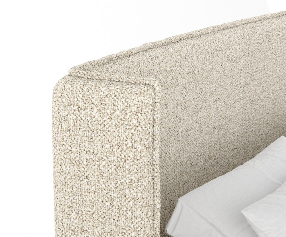 BOXBETT Skyline Beige 160/200 cm mit Matratze und Topper - Beige/Schwarz, Holz/Holzwerkstoff (160/200cm) - Maison de Reve