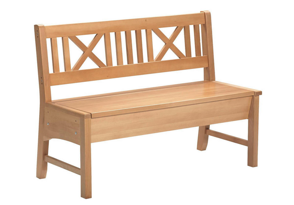 SITZBANK Deborah 119 x 52 x 87 Massivholz Buche lackiert/Grün - Buchefarben/Grün, Holz (119/87/52cm) - 58aufmkessel