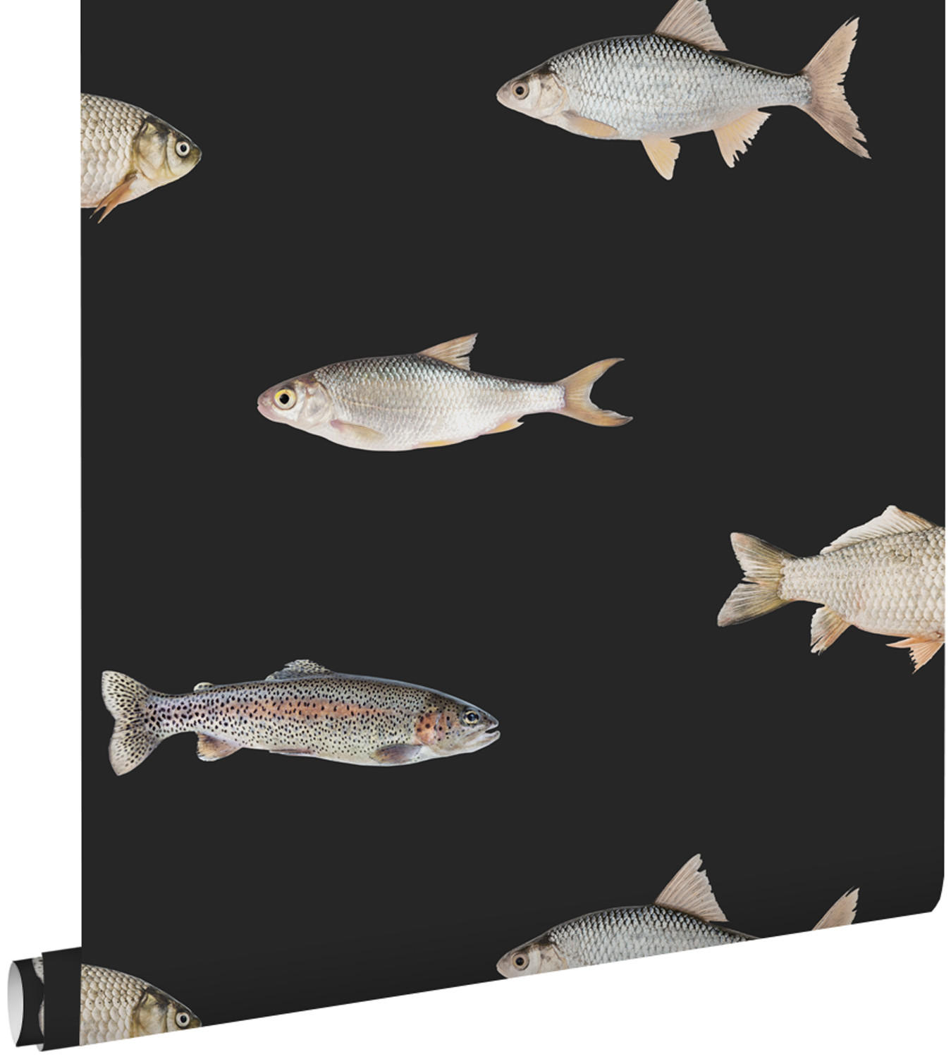 TAPETE Fische 50 x 900 cm - Grau, Papier (50/900cm) - ESTAhome