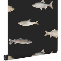 TAPETE Fische 50 x 900 cm - Grau, Papier (50/900cm) - ESTAhome