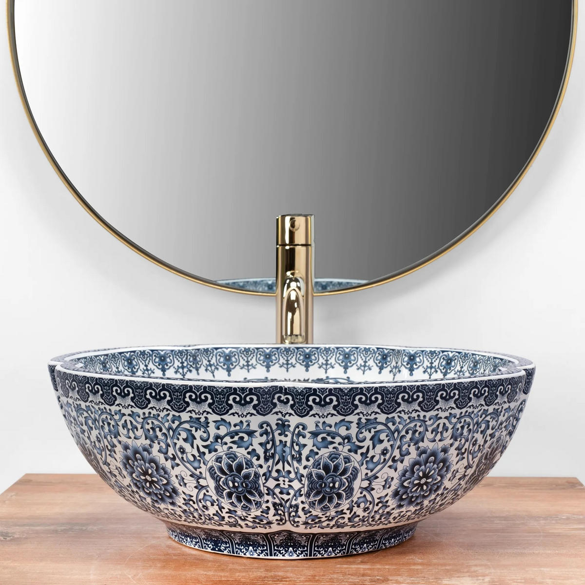AUFSATZWASCHBECKEN Rea Vivien - Blau, Keramik (42.5/15/42.5cm) - REA