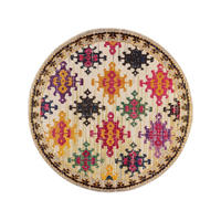 TEPPICH Teppich Casa Bunt/Beige - Beige/Multicolor, Kunststoff (120/1cm) - KUNSTLOFT
