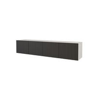 LOWBOARD KITO-W 2x100x40x41 cm - Weiß / Schwarz - Schwarz, Holzwerkstoff (200/40/41cm) - ALTDECOR