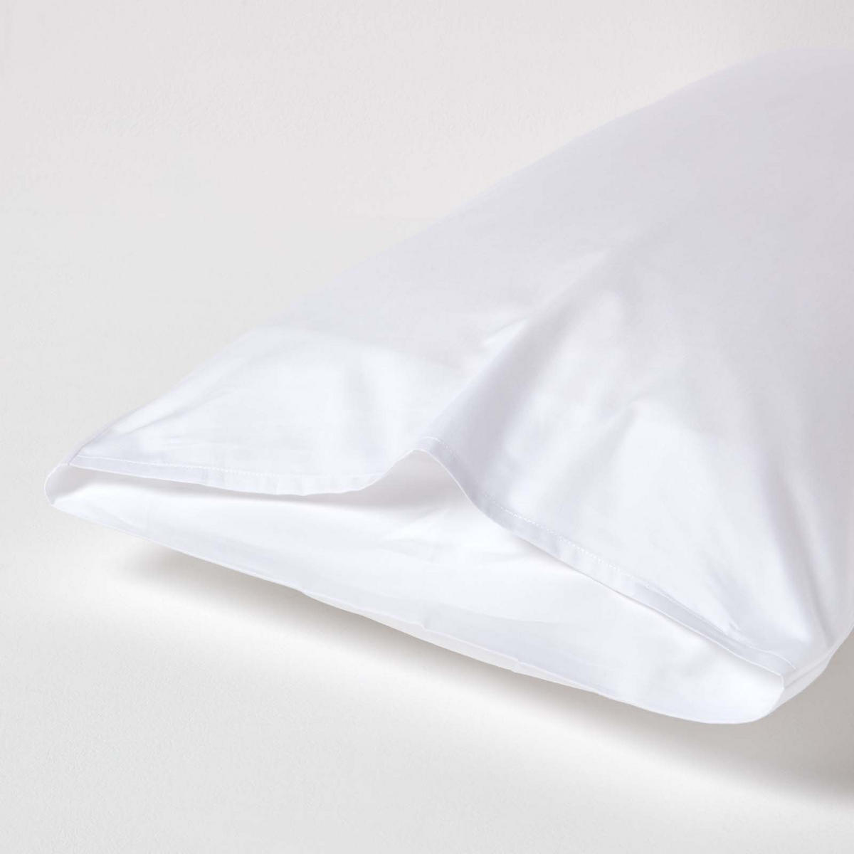 BIO-KISSENBEZUG Satin, Fadendichte 400 - Weiß, Textil (48/74cm) - Homescapes