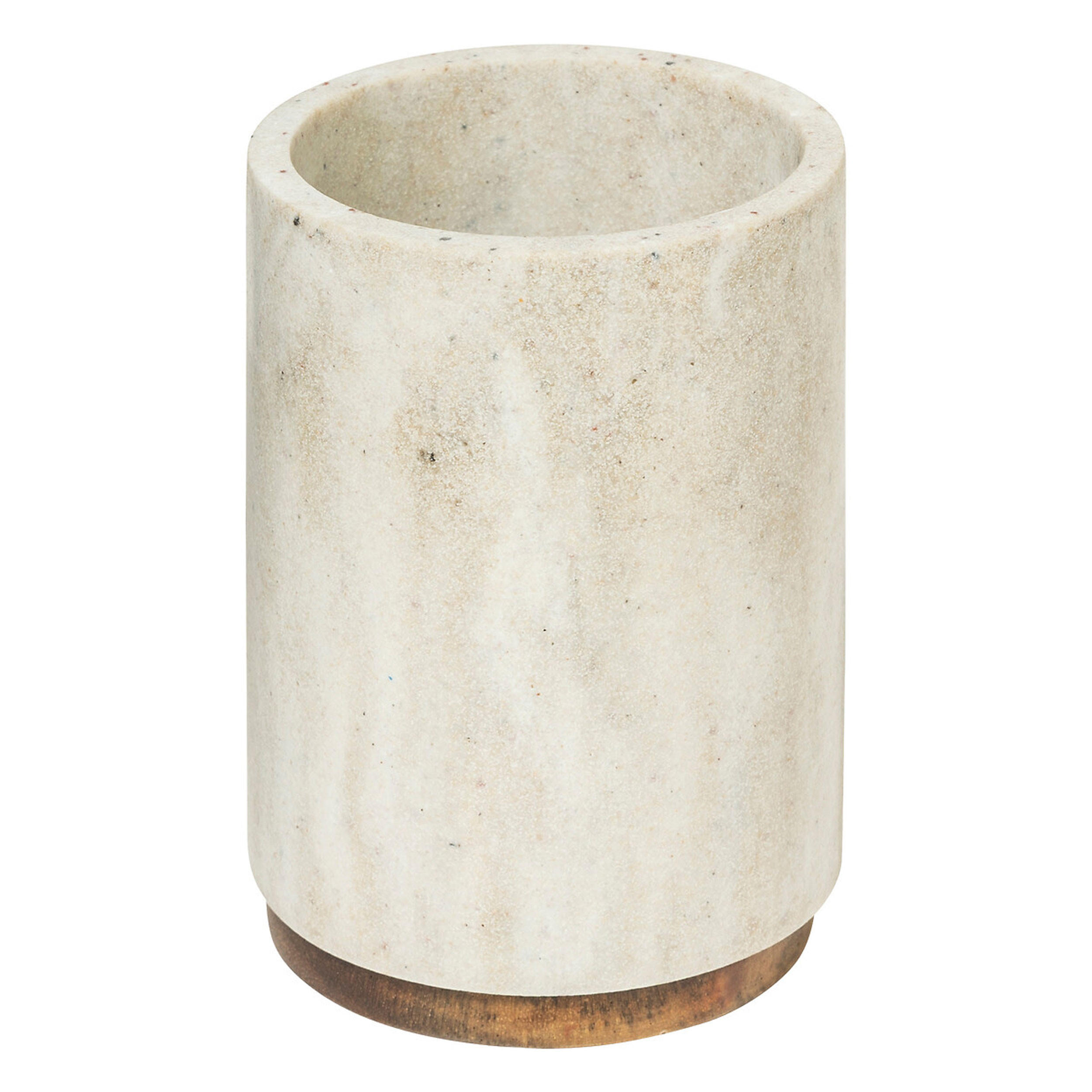 ZAHNBÜRSTENBECHER Come, Polyresin - Beige, Kunststoff (7/10.5/7cm) - 5five Simply Smart
