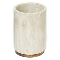 ZAHNBÜRSTENBECHER Come, Polyresin - Beige, Kunststoff (7/10.5/7cm) - 5five Simply Smart