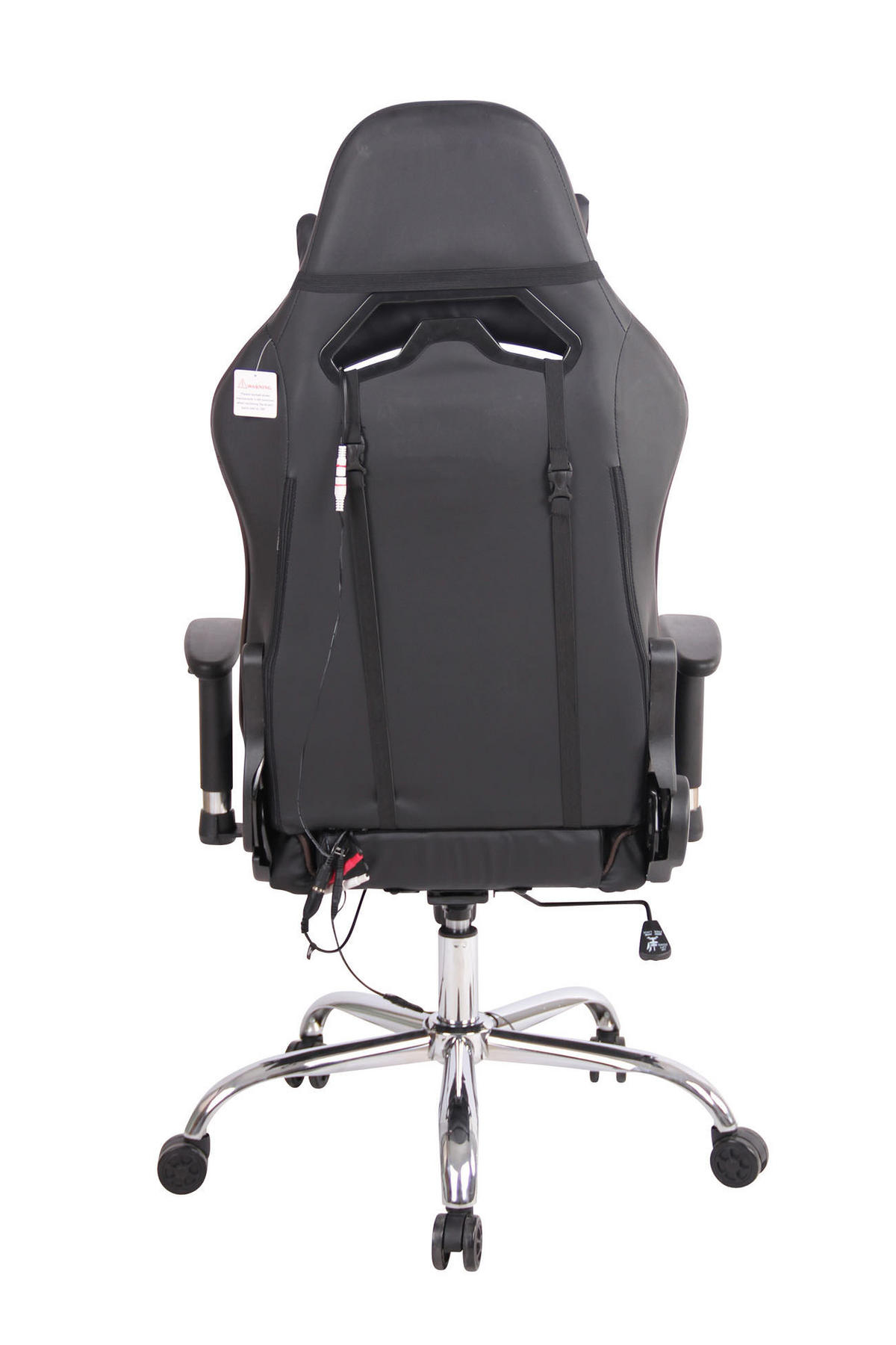 CHEFSESSEL Lederlook Schwarz/Braun - Schwarz/Braun, Textil/Metall (67/128/51cm) - CLP