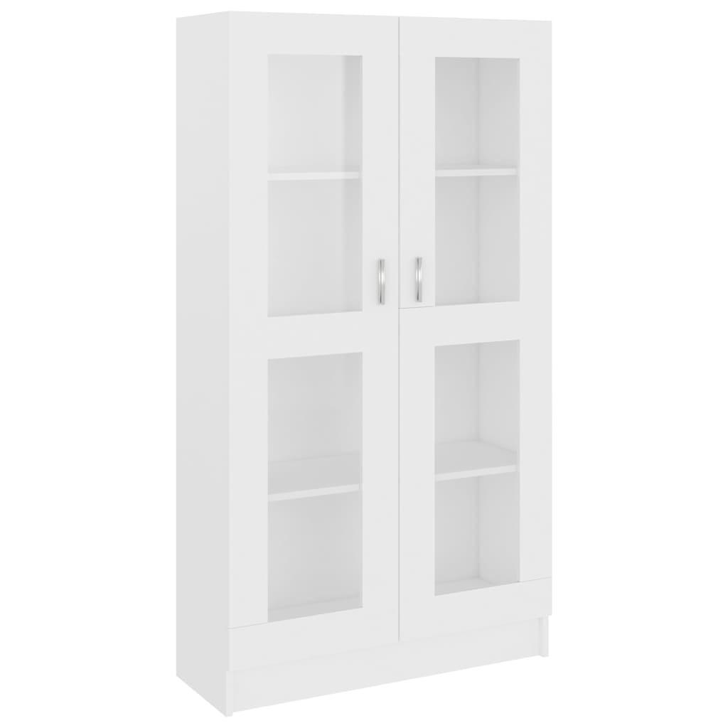 VITRINENSCHRANK Weiß 82,5x30,5x150 cm Holzwerkstoff - Weiß, Holzwerkstoff (82.5/150/30.5cm) - furnicato