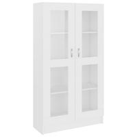 VITRINENSCHRANK Weiß 82,5x30,5x150 cm Holzwerkstoff - Weiß, Holzwerkstoff (82.5/150/30.5cm) - furnicato