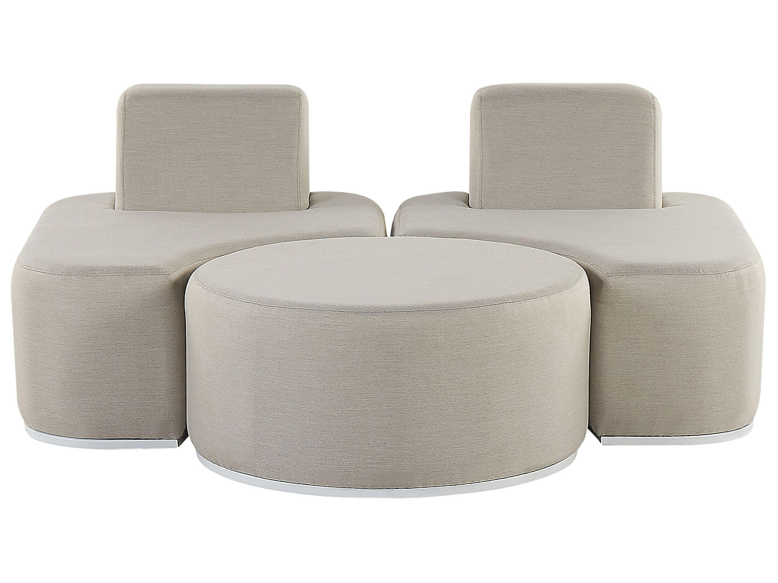 LOUNGE SET 2-Sitzer grau modular Fabro - Grau, Textil - Beliani