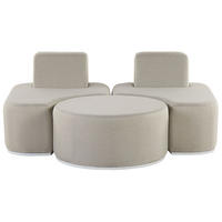 LOUNGE SET 2-Sitzer grau modular Fabro - Grau, Textil - Beliani