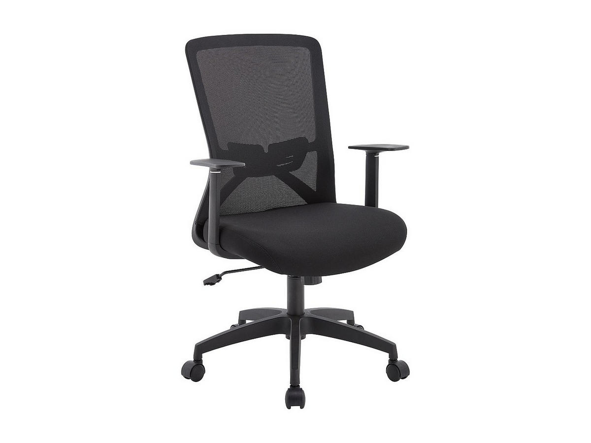 BÜROSTUHL ohne Armlehnen - 61 cm x 55.5 cm - stoff - schwarz Delvora - Schwarz, Textil (61/100.5/55.5cm) - Vente-Unique